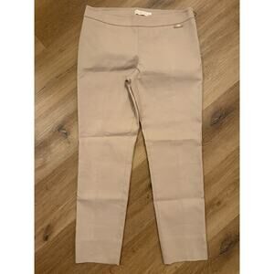 Tory Burch Women’s Slacks Size 4 Beige Tailored Pants Ankle Side Slit